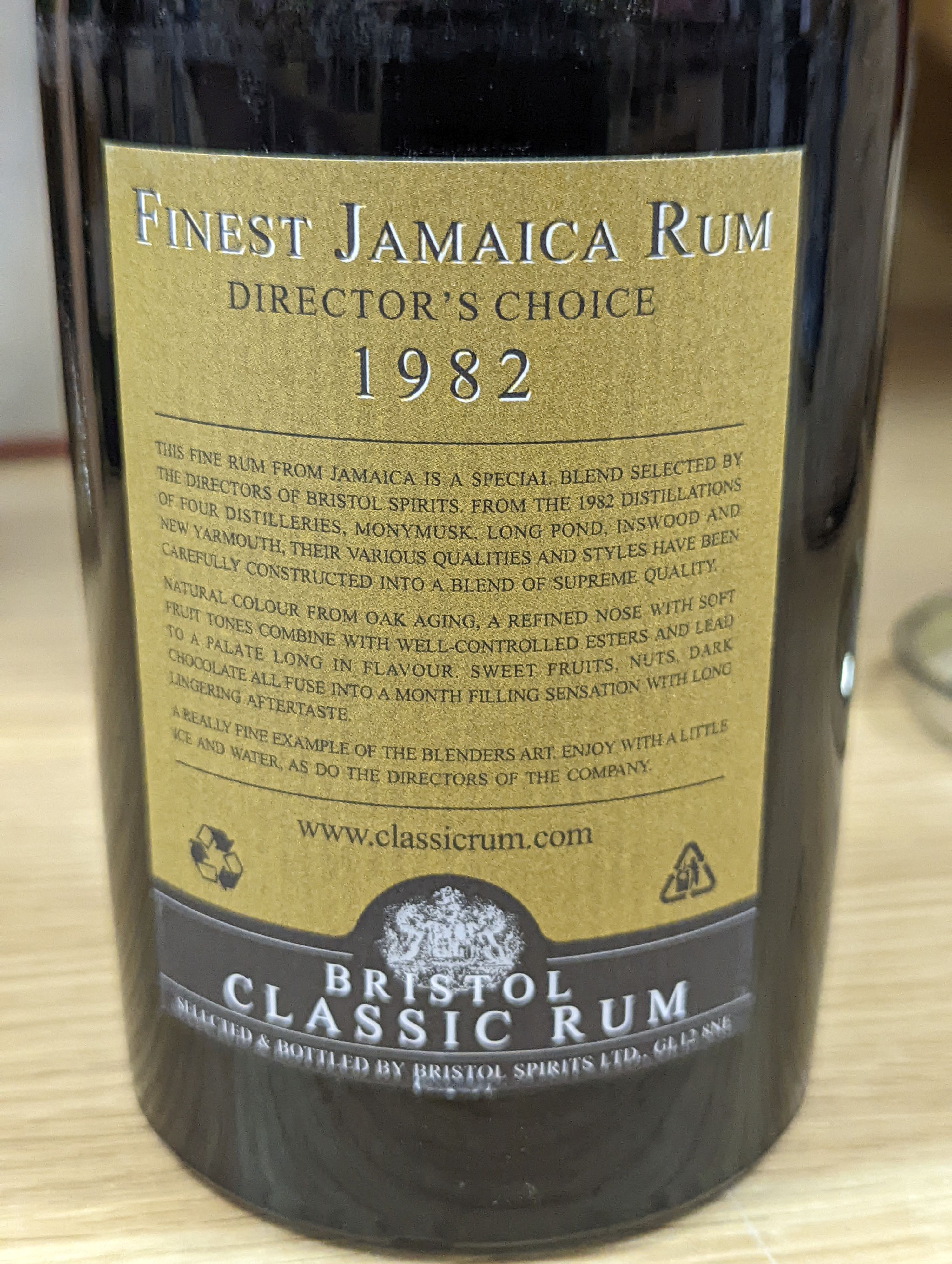 A boxed magnum of Hine Antique XO Cognac Grand Champagne Premier Cru, a boxed Hine Cigar Reserve Extra Old Cognac and one boxed Bristol Classic Rum Finest Jamaican Rum Directoe's Choice 1982.